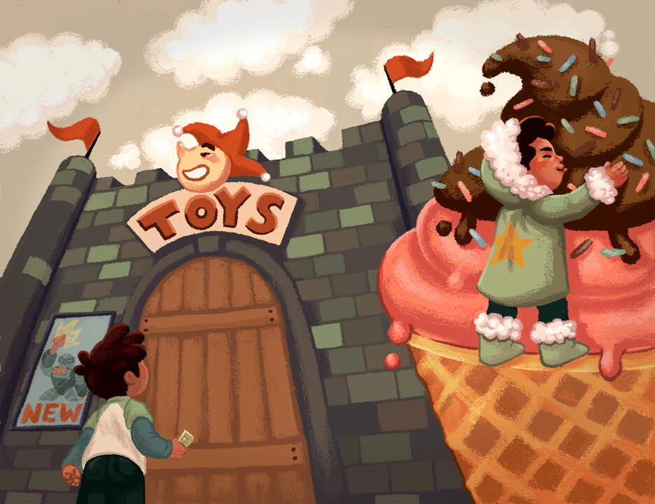 Spread excerpt from Barry Gets a Dollar written by author Barrington Lewis